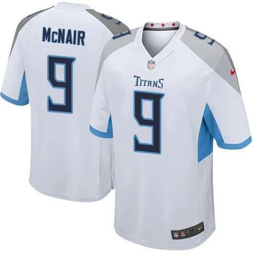 Men Tennessee Titans 9 Steve McNair Nike White Game NFL Jersey